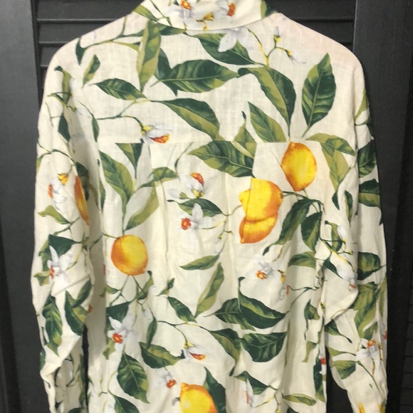 Floral Lemon Print Shirt - Picture 3 of 3